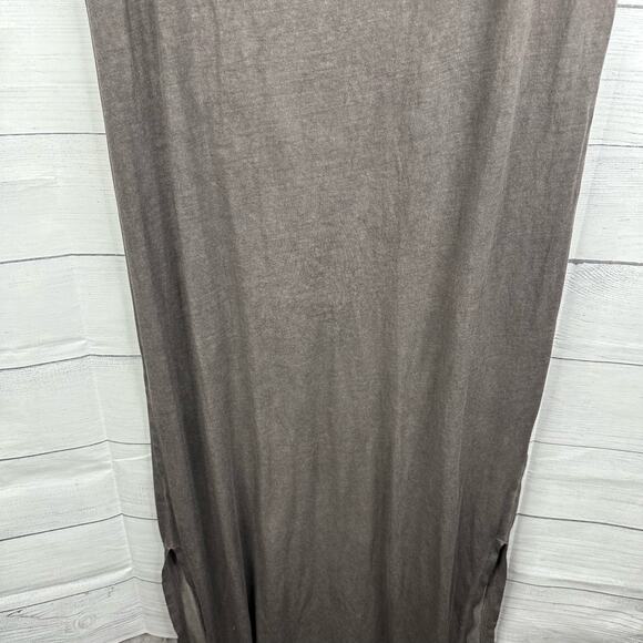 Cloth & Stone Womens size Large Cold Shoulder Midi Dress Gray Beachy Coastal - Picture 5 of 9